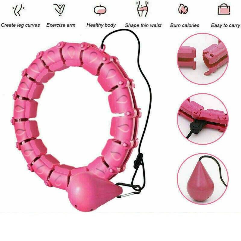 Adjustable weighted smart hula hoop with gravity ball for core and waist workouts