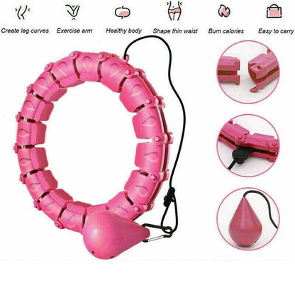Adjustable weighted smart hula hoop with gravity ball for core and waist workouts