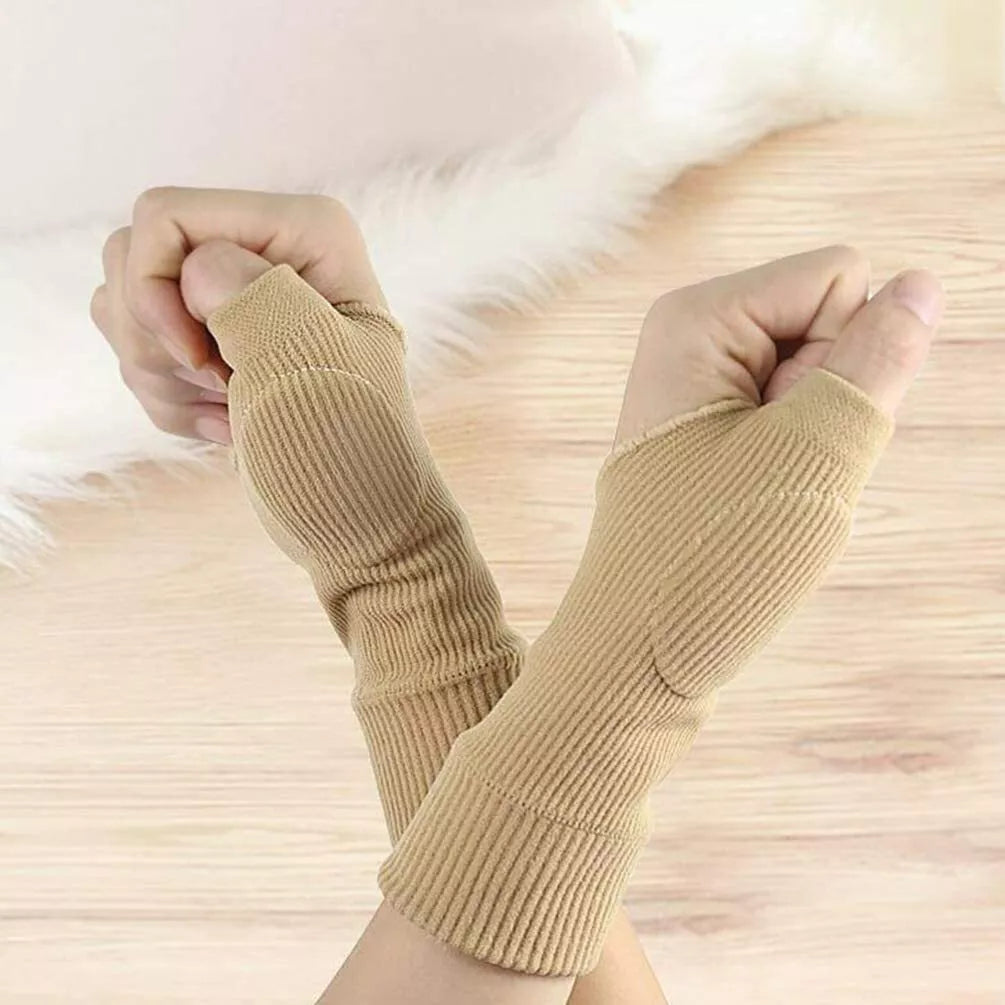 Silicone gel thumb support compression glove for arthritis and tendonitis