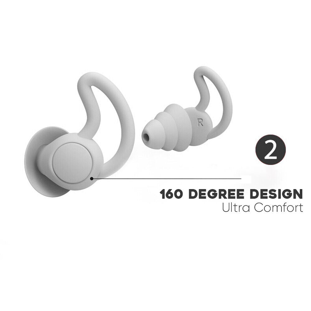Reusable soft silicone sleep earplugs with 25dB noise reduction