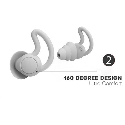 Reusable soft silicone sleep earplugs with 25dB noise reduction