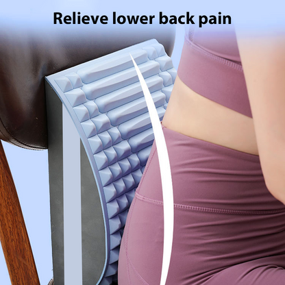 Lower back stretcher decompression and relaxation device