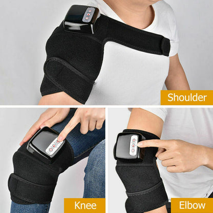 Cordless heated knee massager with vibration therapy for arthritis