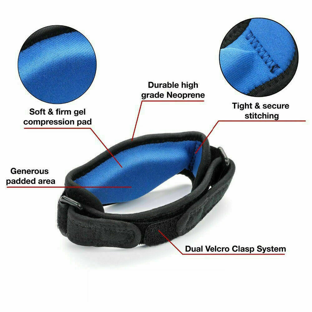 Adjustable elbow support strap compression band for tennis elbow