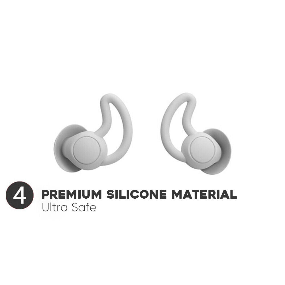 Reusable soft silicone sleep earplugs with 25dB noise reduction