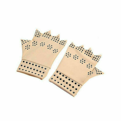 Magnetic compression gloves with acupressure points for arthritis and hand pain