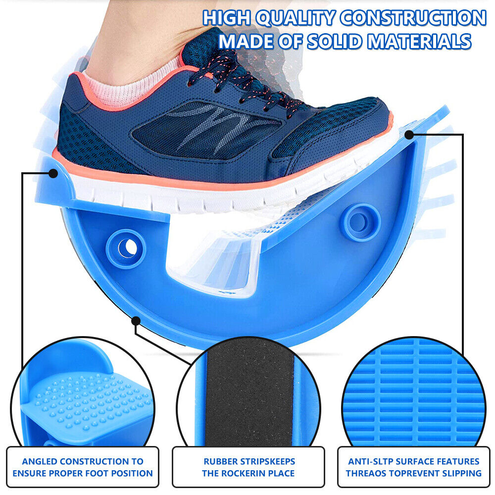Calf stretcher foot rocker for plantar fasciitis and Achilles tendonitis