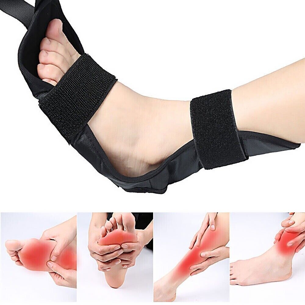 Multi-loop fascia leg stretcher strap for hamstring and plantar fasciitis recovery