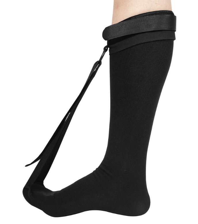 Soft plantar fasciitis night splint sock for morning heel pain