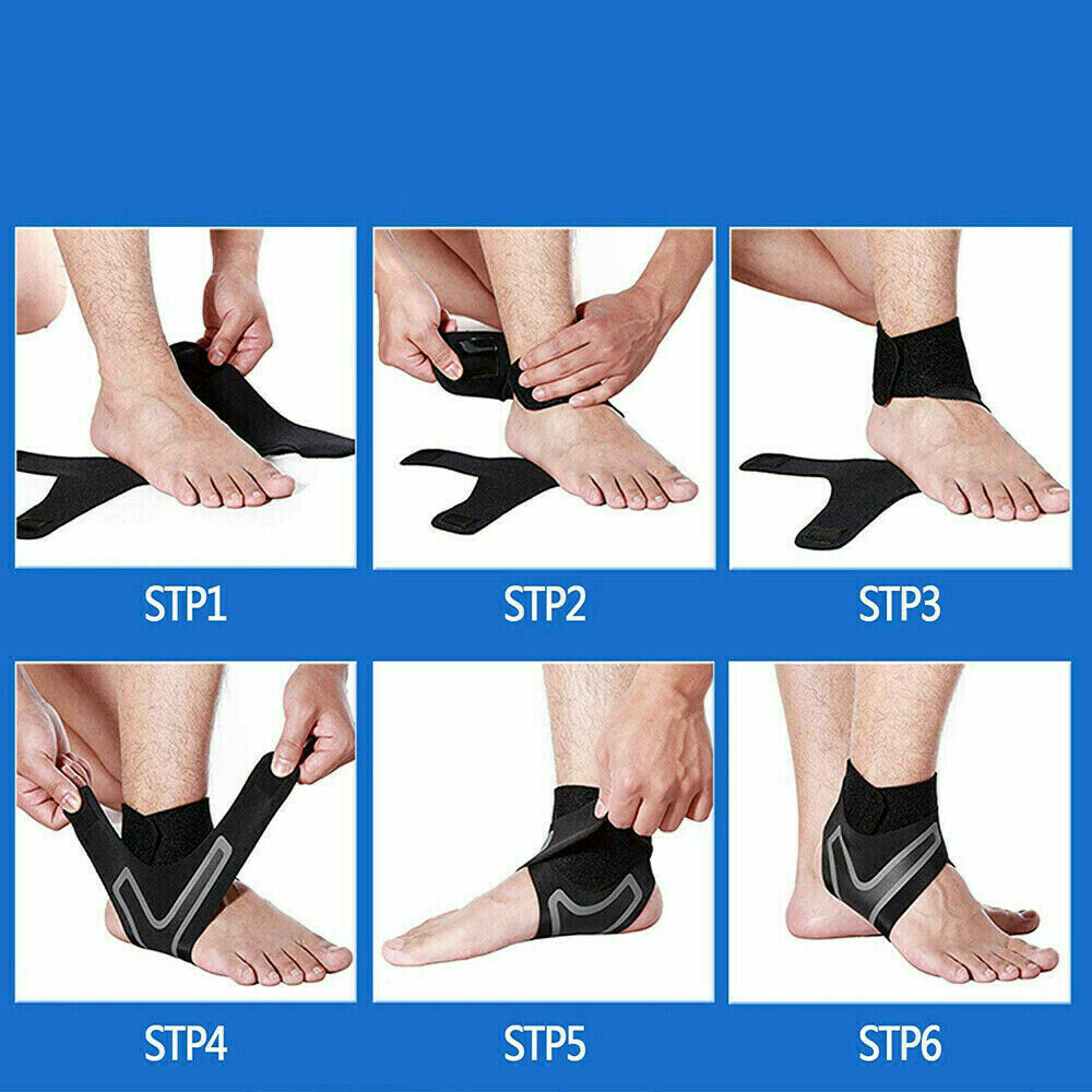 Adjustable ankle and plantar fasciitis compression wrap brace
