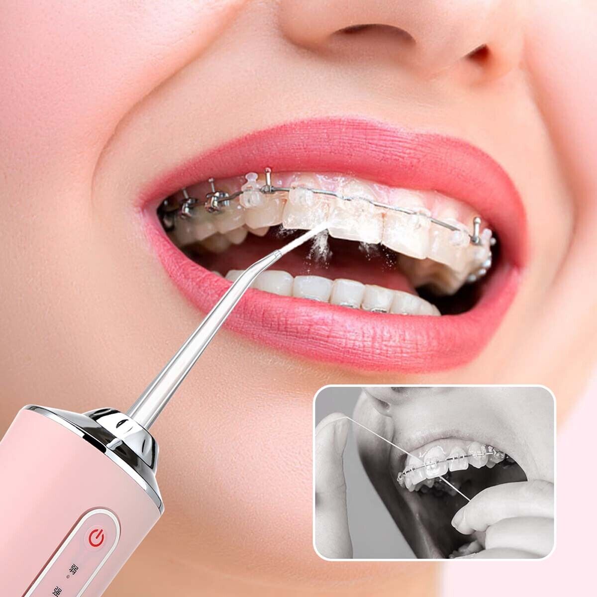 Cordless rechargeable electric dental oral irrigator water flosser