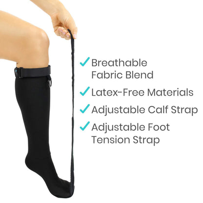 Soft plantar fasciitis night splint sock for morning heel pain