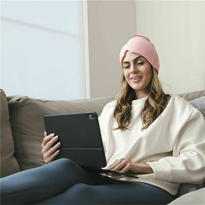 Wearable gel ice cap migraine relief hat with 360 degree cold compression