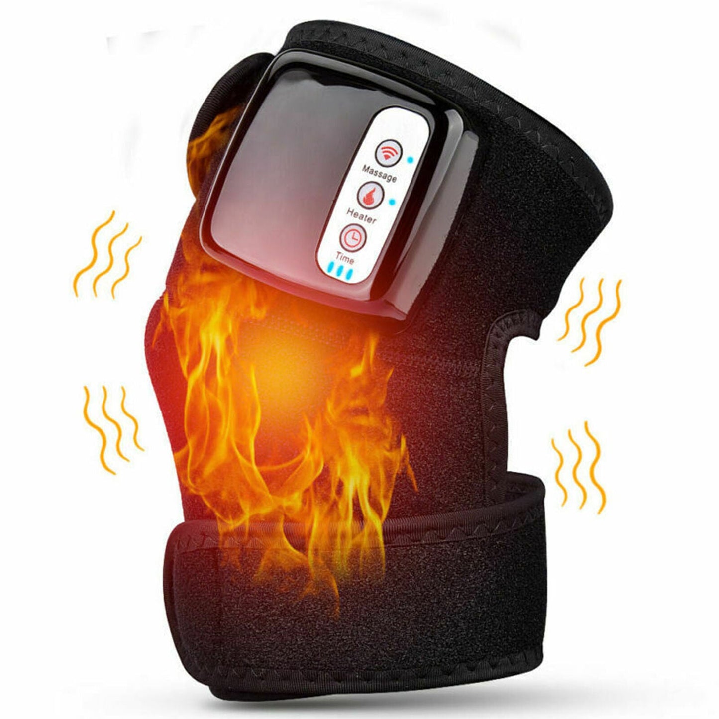 Cordless heated knee massager with vibration therapy for arthritis