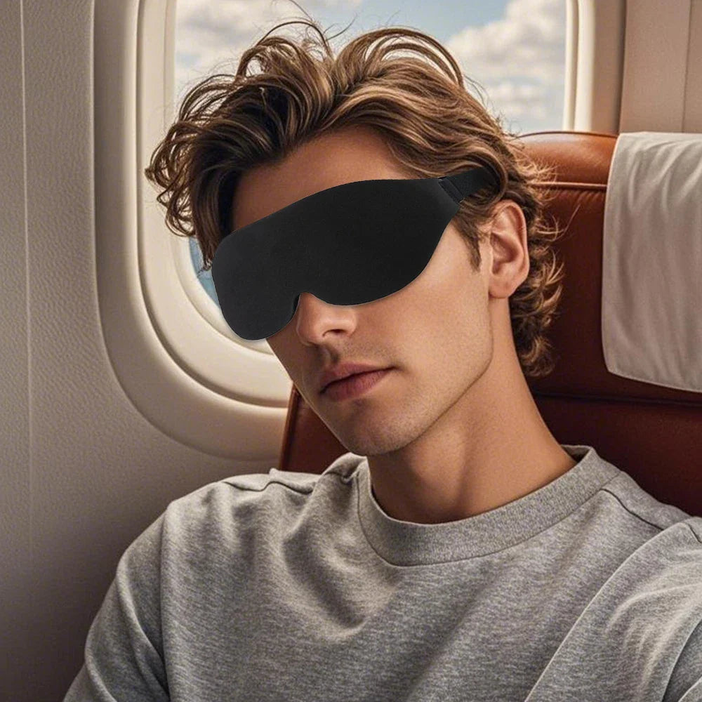 Travel sleep set padded eye mask and noise earplugs