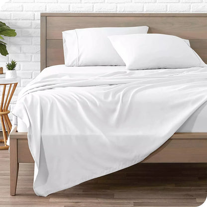 Luxury cotton sheet set breathable soft silky