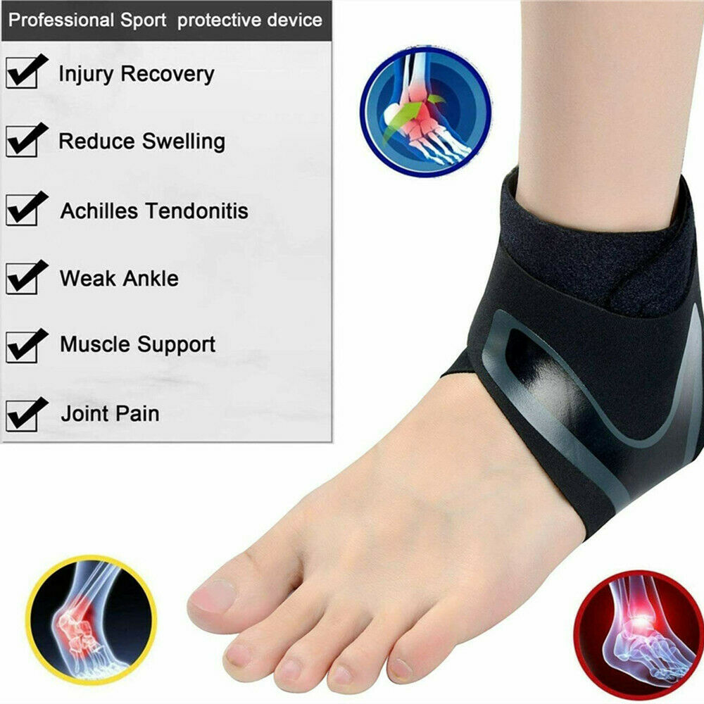 Adjustable ankle and plantar fasciitis compression wrap brace