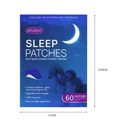 Overnight slow-release topical melatonin sleep patches