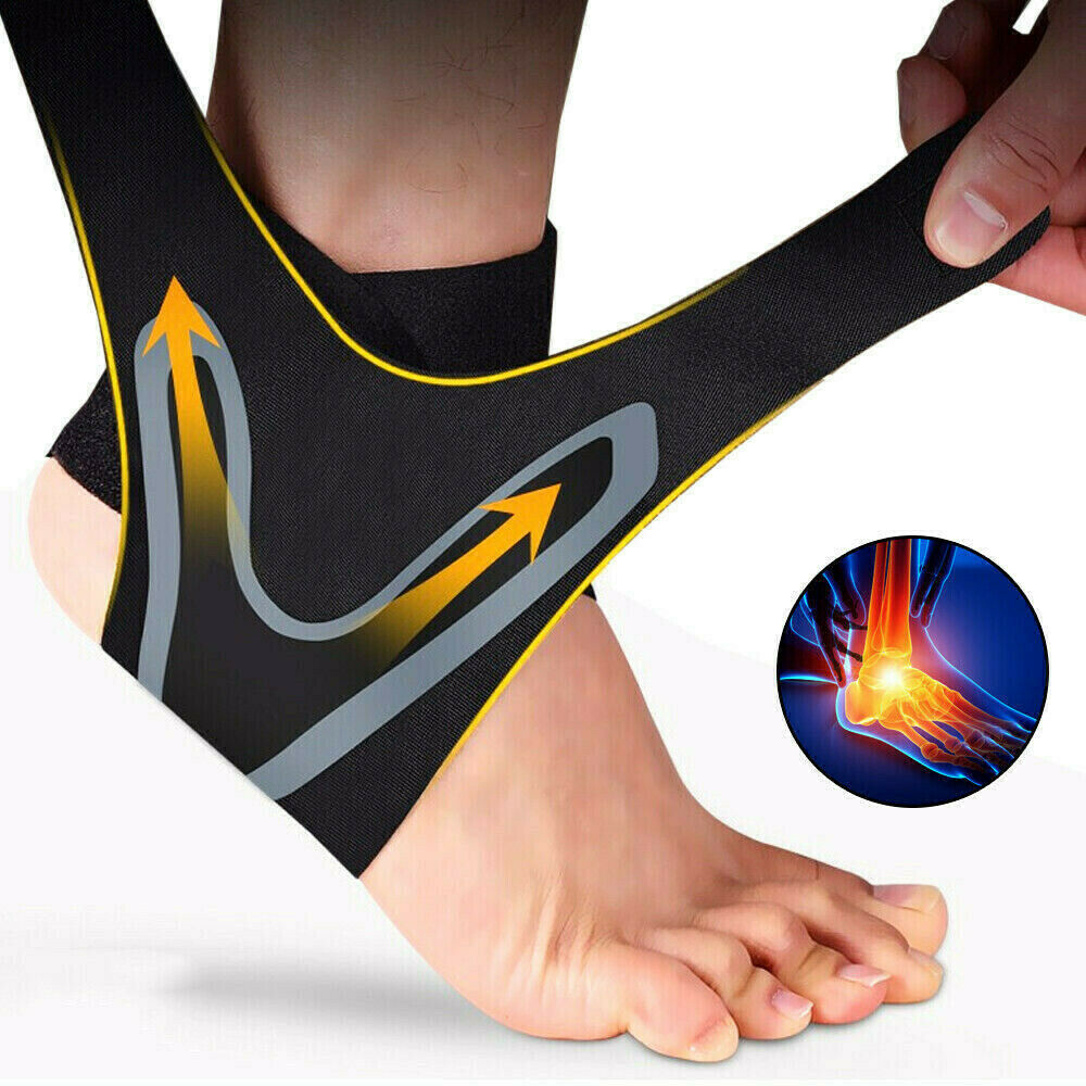 Adjustable ankle and plantar fasciitis compression wrap brace
