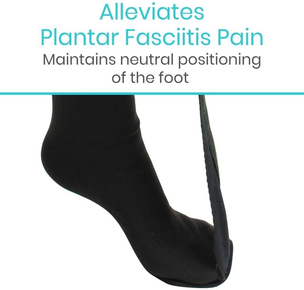 Soft plantar fasciitis night splint sock for morning heel pain