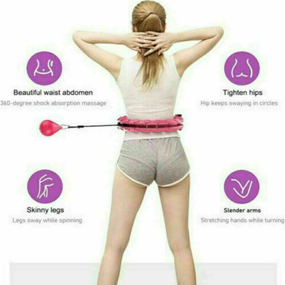 Adjustable weighted smart hula hoop with gravity ball for core and waist workouts
