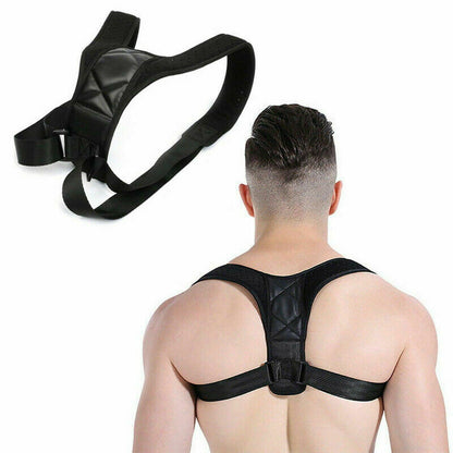 Adjustable posture corrector brace for upper back and shoulder alignment