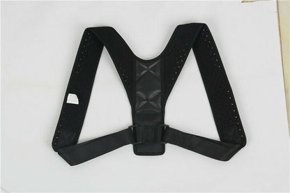 Adjustable posture corrector brace for upper back and shoulder alignment