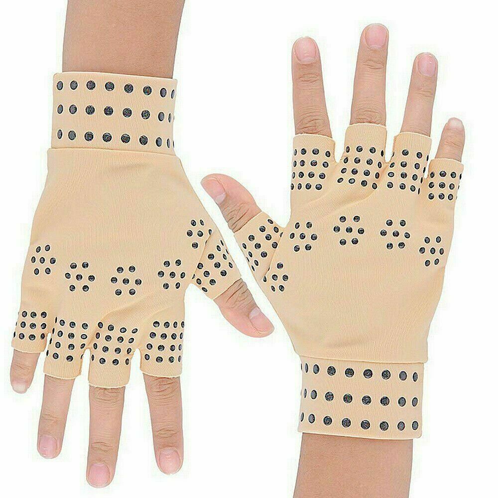 Magnetic compression gloves with acupressure points for arthritis and hand pain