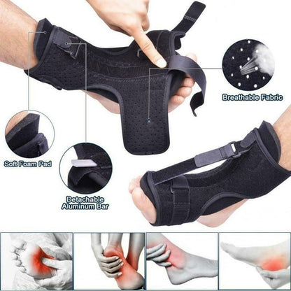 Adjustable plantar fasciitis night splint for foot and ankle pain relief