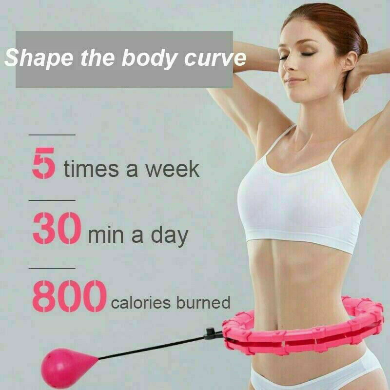 Adjustable weighted smart hula hoop with gravity ball for core and waist workouts