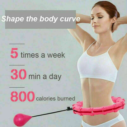 Adjustable weighted smart hula hoop with gravity ball for core and waist workouts