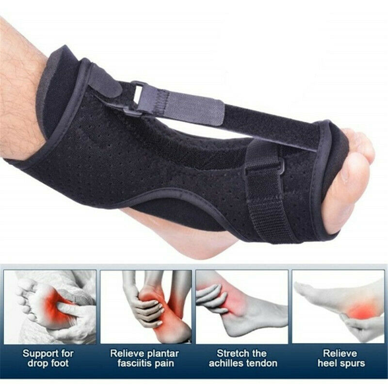 Adjustable plantar fasciitis night splint for foot and ankle pain relief