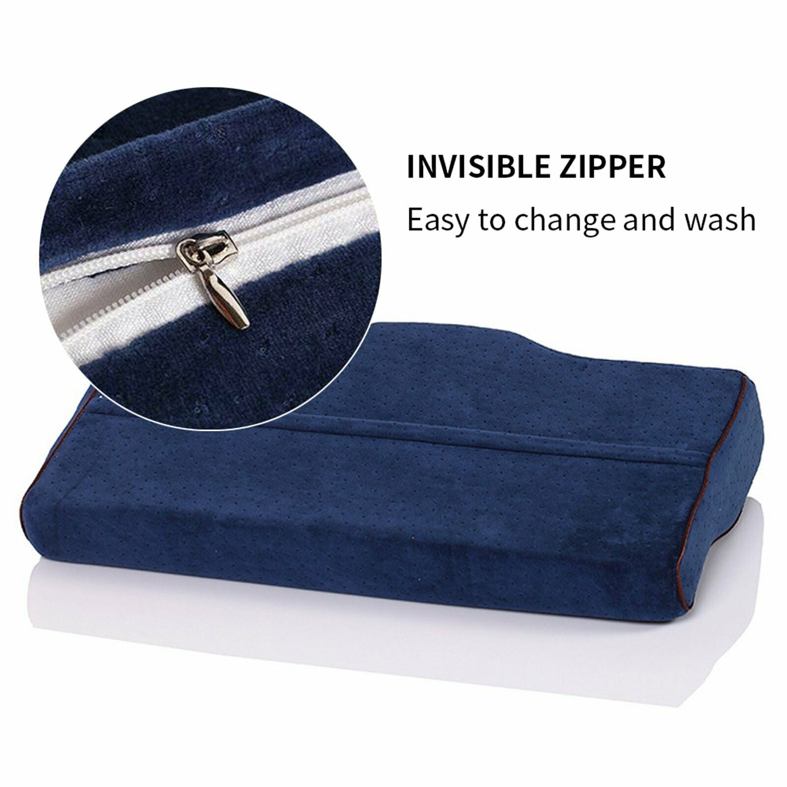 Orthopedic cervical contour memory foam pillow for neck pain and sleep alignment
