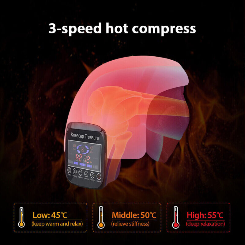 Smart infrared knee massager with 4D airbag compression and red light therapy