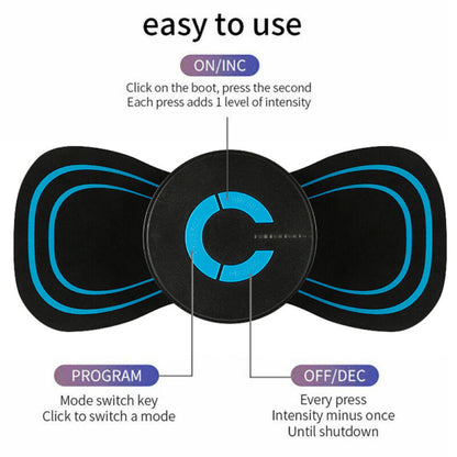 Wireless portable TENS EMS pulse massager for back, neck and muscle pain