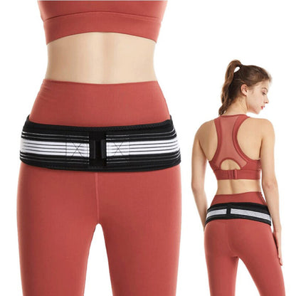 Adjustable sacroiliac SI joint hip belt for sciatica and postpartum recovery