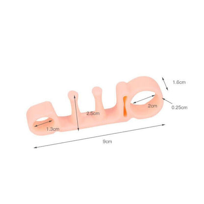 Medical-grade silicone toe separators for bunion alignment and foot posture