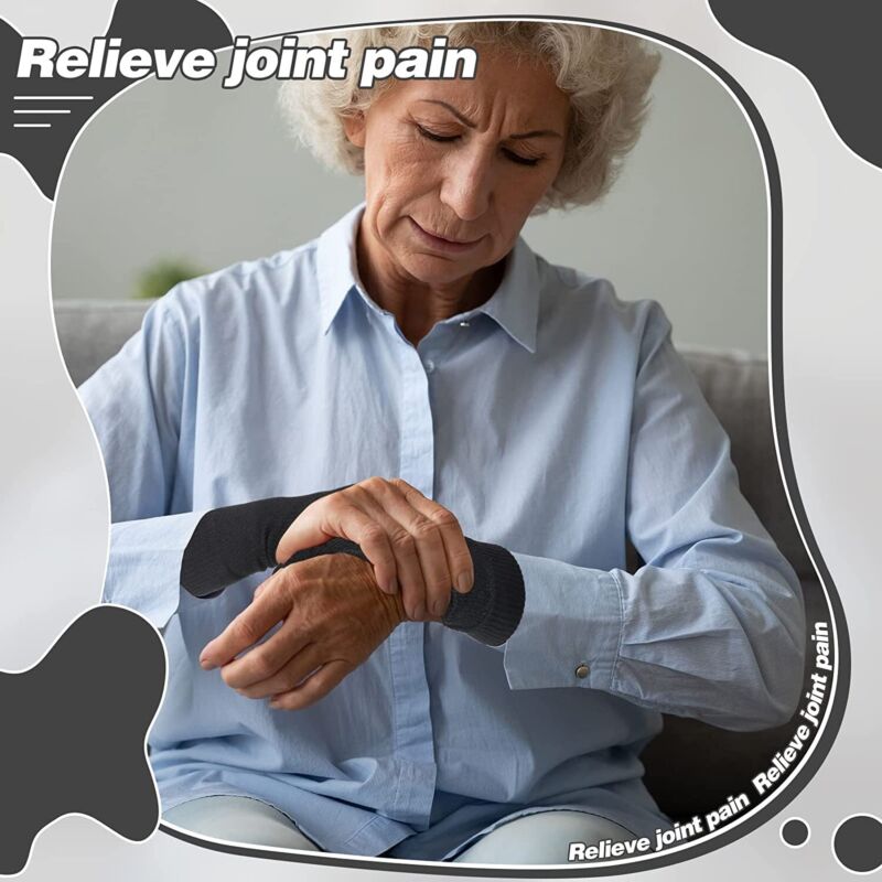 Silicone gel thumb support compression glove for arthritis and tendonitis