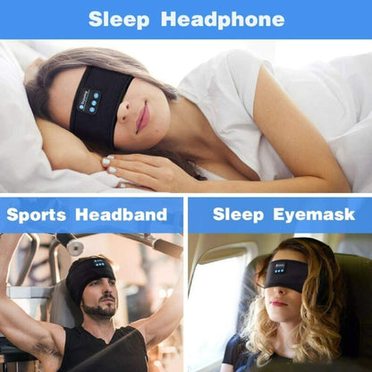 Bluetooth sleep headband with headphones and eye mask for side sleepers