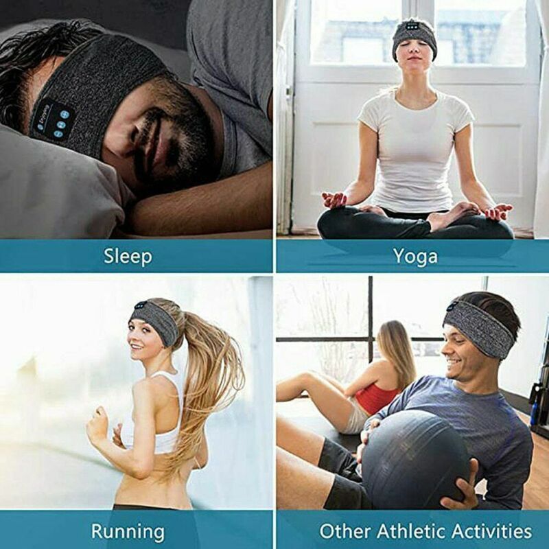 Bluetooth sleep headband with headphones and eye mask for side sleepers