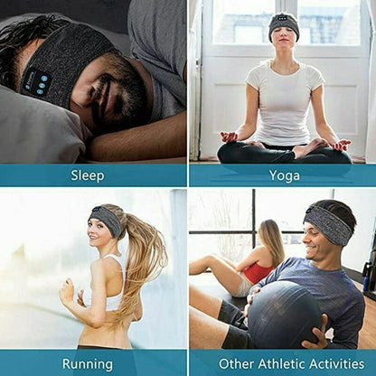 Bluetooth sleep headband with headphones and eye mask for side sleepers