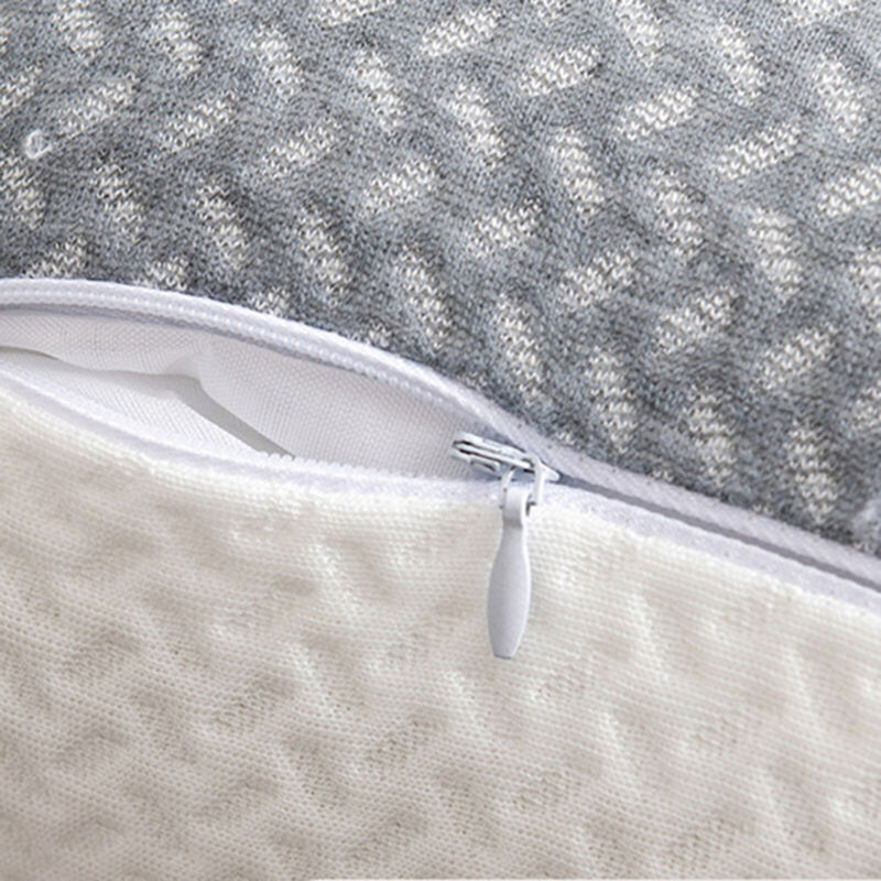 Ergonomic cervical microfiber pillow for side, back and stomach sleepers