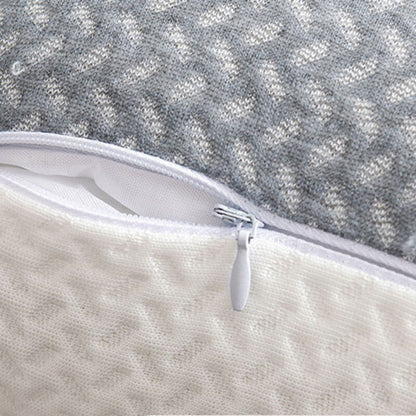 Ergonomic cervical microfiber pillow for side, back and stomach sleepers