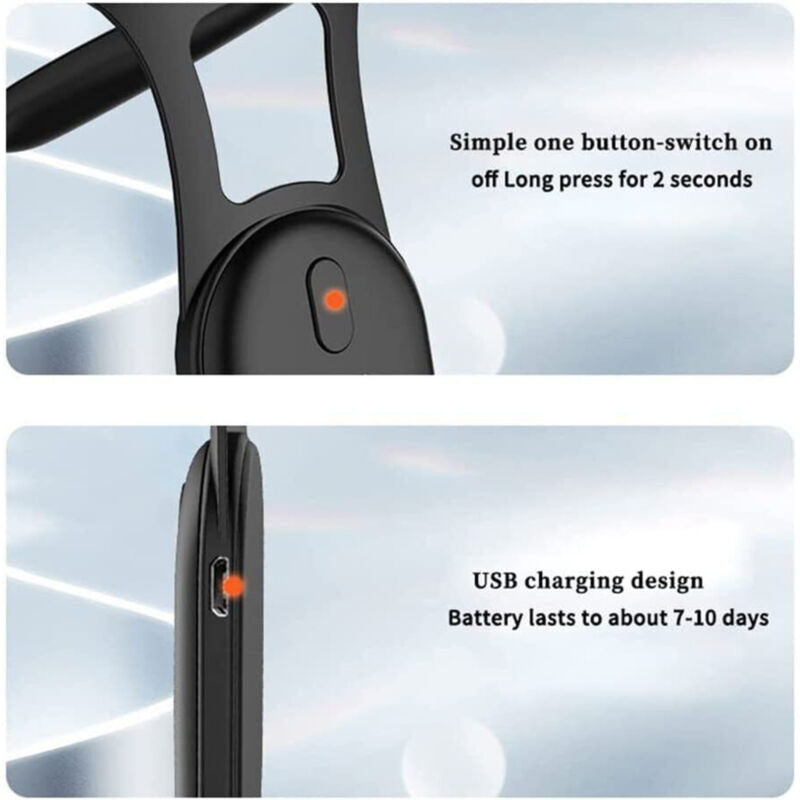 Smart wearable posture corrector sensor with vibration reminders for tech neck
