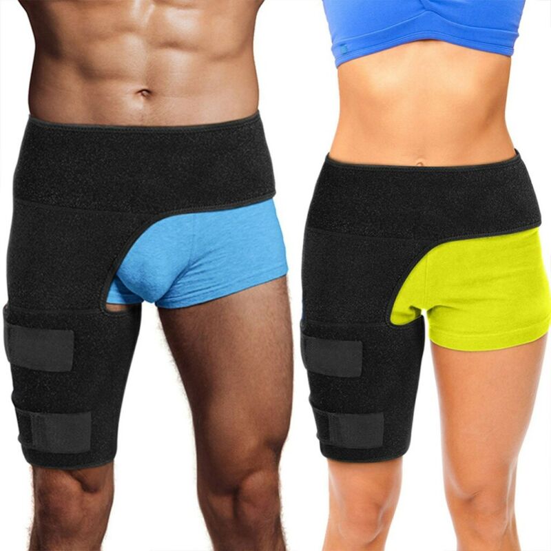 Adjustable hip wrap brace for sciatica, groin strain and hip joint support