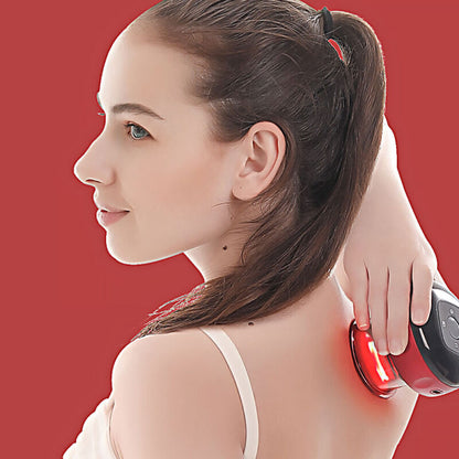 Smart electric cupping massager with red light therapy for back and muscle recovery