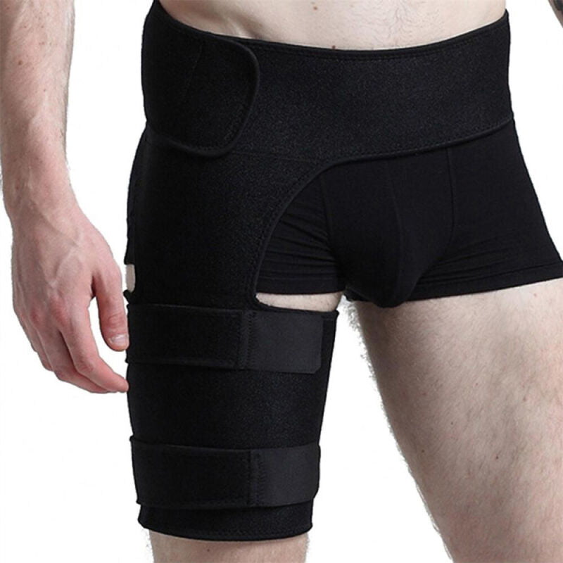 Adjustable hip wrap brace for sciatica, groin strain and hip joint support
