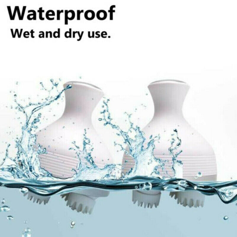 Waterproof electric rechargeable scalp massager for stress and tension headaches