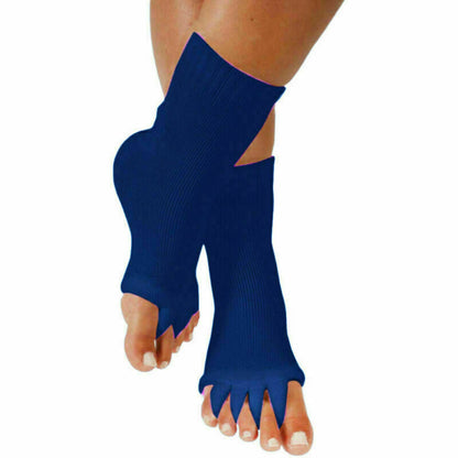 Five-toe alignment stretch socks for bunions, hammer toes and plantar fasciitis