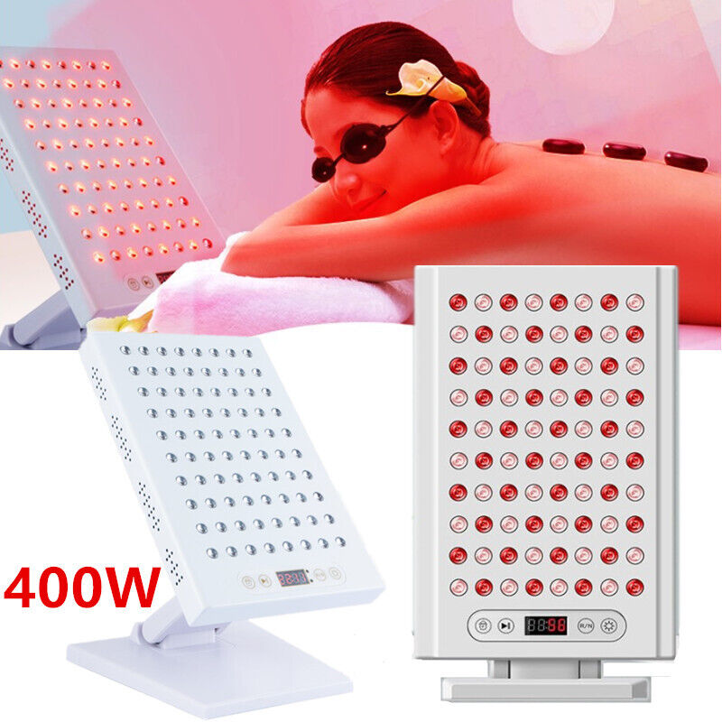 400W red light therapy panel with 660nm and 850nm near-infrared LEDs